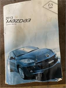 2013 Mazda 3 Factory Original Owners Manual